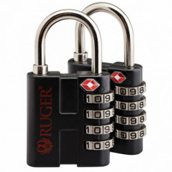 SnapSafe TSA Lock w/Steel Shackle 2Pk