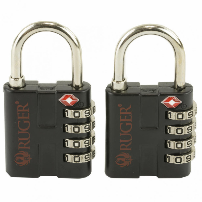 SnapSafe Ruger TSA Lock w/Steel Shackle 2Pk