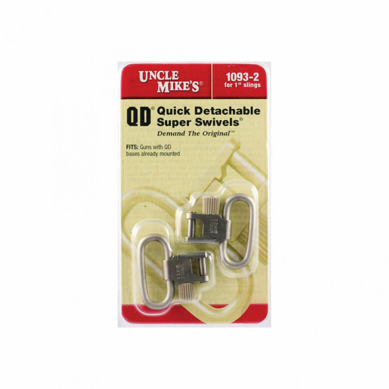 Uncle Mike's Swivels Quick Detach SS Blued 1" Nickel