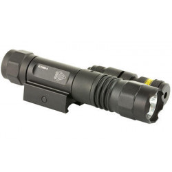 UTG LED Flashlight w/Adjustable Red Laser 400Lm wQD Mount