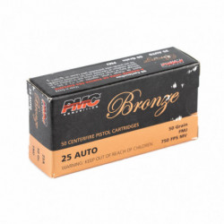 Pmc Bronze 25ACP 50 Grain Full Metal Jacket 50/1000