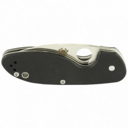 Spyderco Efficient Folding Knife Plain Drop Point 3" G10 Black