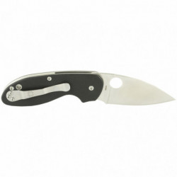 Spyderco Efficient Folding Knife Plain Drop Point 3" G10 Black