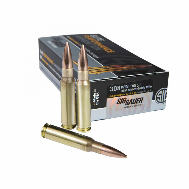 SIG AMMO 308WIN 168GR OTM 20/200