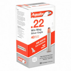 Aguila 22WMR 40Gr Soft Point Brass 50/1000