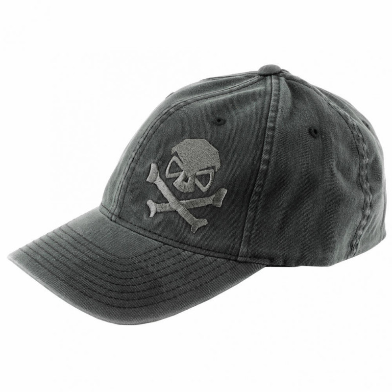 PHU SKULL FLEX HAT BLK/GRY L/XL