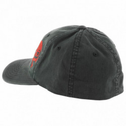 PHU SKULL FLEX HAT BLK/RED L/XL