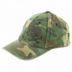 PHU SKULL FLEX HAT CAMO/BLK L/XL