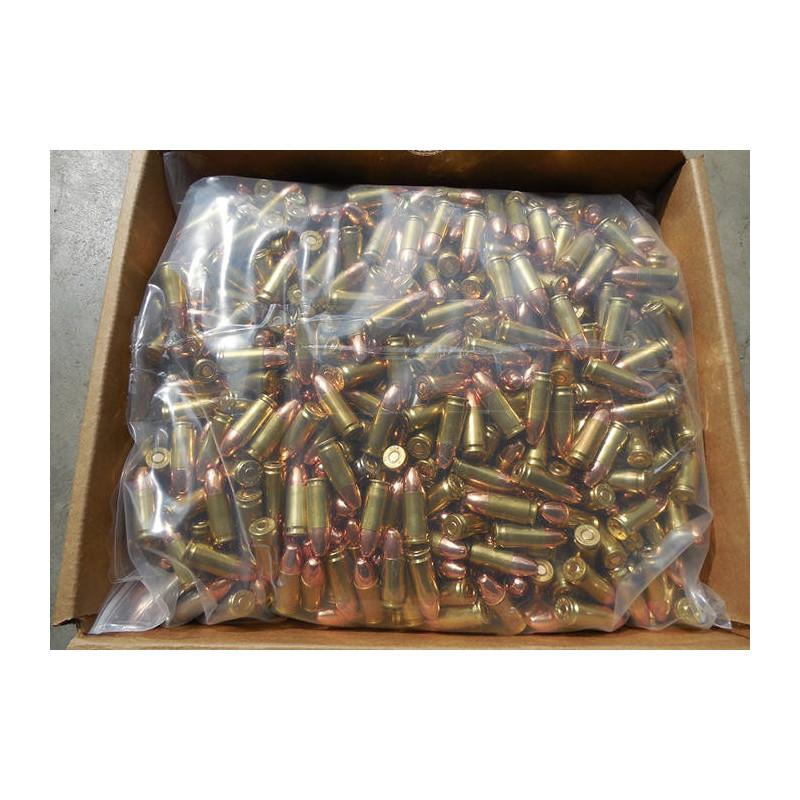 9mm 115 Grain FMJ Lead Core. 1000 Round in 100 Round Loose Boxes