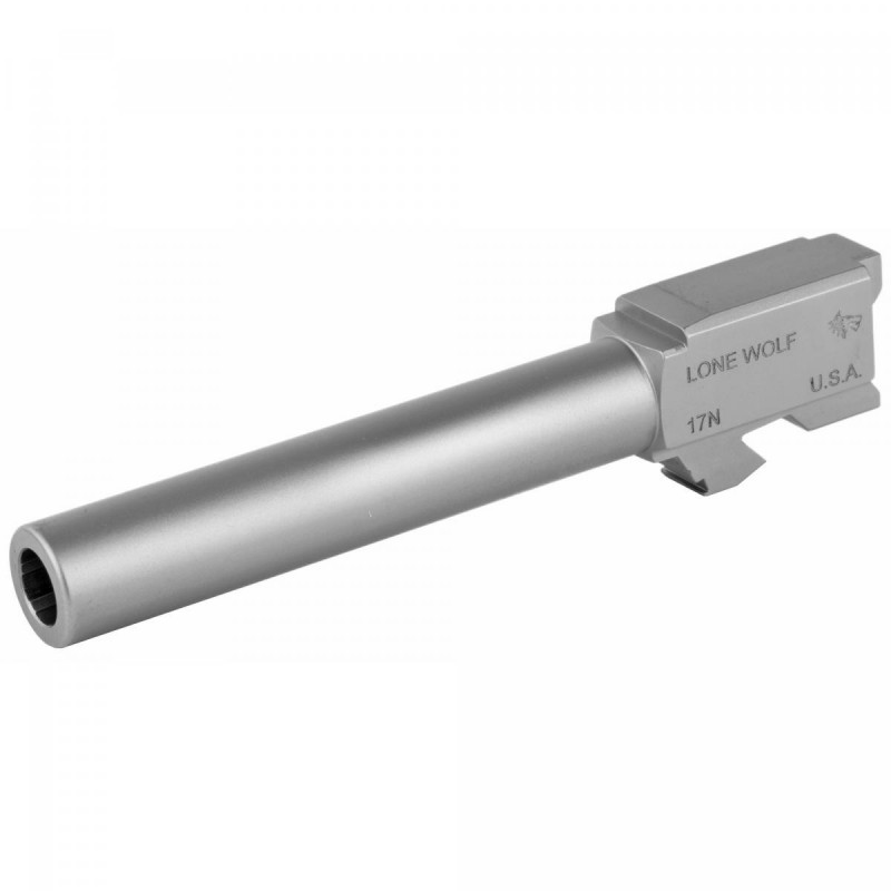 Lone Wolf AlphaWolf Barrel for Glock 17 9mm Silver Stainless Steel