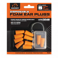 Walker's/Foam Ear Plugs 5Pk Blister Orange