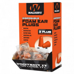 Walker's Foam Ear Plugs 200Pk Box Orange