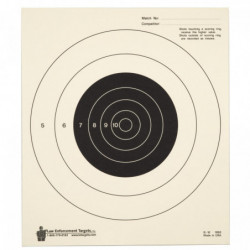 Action Targets 25 Yard Slow Bull's-Eye Tagboard Paper 100Pk