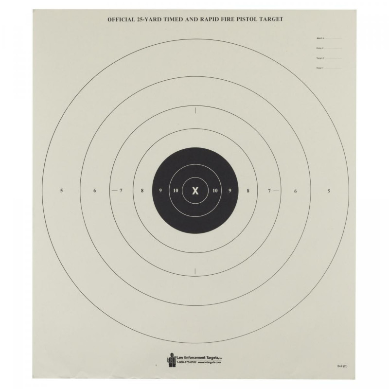 Action Targets B-8 Timed And Rapid Fire Bull's-Eye 100Pk