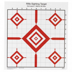Action Targets Rifle Sighting Black/Red 100Pk