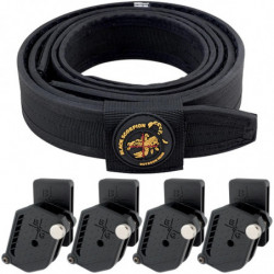 Competition Rig Heavy Duty Belt w/4 Double Stack Magazine Pouches