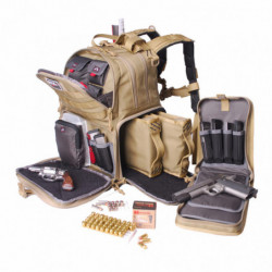 G-Outdoors GPS Tactical Range Backpack w/3 Internal Pistol Cases