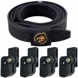 Combo: Competition Rig-1 Pro HD Belt w/4 Ambi Double Stack Mag Pouches