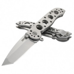 Columbia River M16 Silver Tanto Plain Edge Stainless Steel Handle