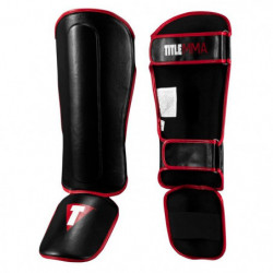 Title MMA Perform Stand-Up Shin Guards 2.0 Black/Red