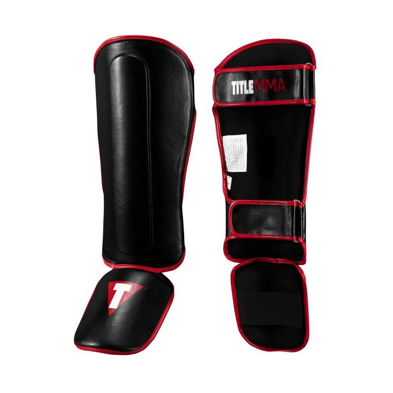 Title MMA Perform Stand-Up Shin Guards 2.0 Black/Red