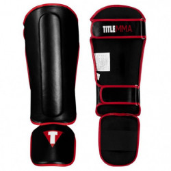 Title MMA Perform Stand-Up Shin Guards 2.0 Black/Red