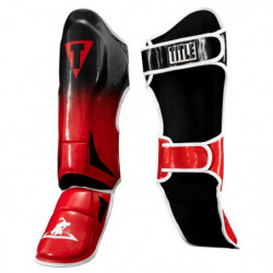Title MMA Pro Style Shin & Instep Guards Black/Red