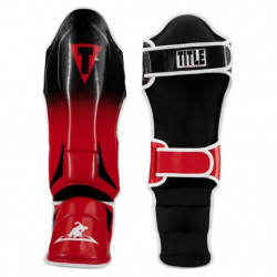 Title MMA Pro Style Shin & Instep Guards Black/Red