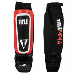 Title MMA Shin-N-Instep Pull-On Guards Black/Red