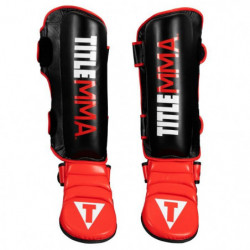 Title MMA Super Protect Shin-N-Instep Guards Black/Red