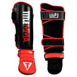 Title MMA Super Protect Shin-N-Instep Guards Black/Red