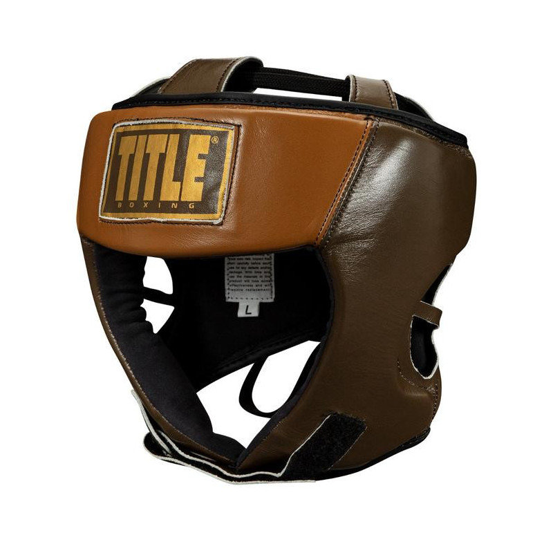 Title Boxing Vintage Leather Training Headgear Brown/Black