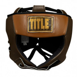 Title Boxing Vintage Leather Training Headgear Brown/Black