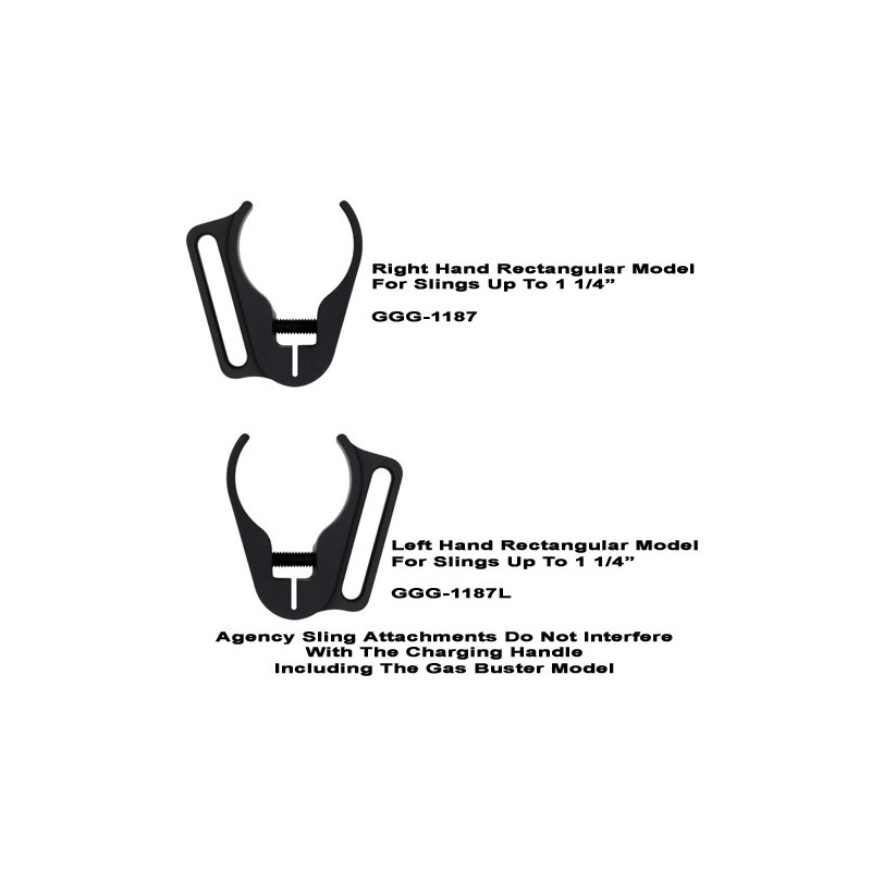 GG&G AR-15 Agency Rear Sling Attachments (Rectangular)