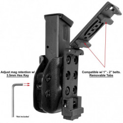 Black Scorpion Universal OWB Double Stack Magazine Carrier 9mm/40S&W 