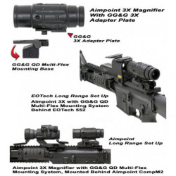 Aimpoint 3X Magnifier Quick Detach Multi-Flex Base And Adapter