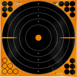 Allen EZ Aim Adhesive Bullseye Square Black/Orange