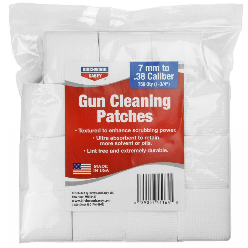 Birchwood Casey Patches 1-3/4" 7mm-.38  Caliber 750Pk