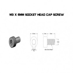 Outerimpact M3X6mm Socket Head Cap Screw Vortex Venom