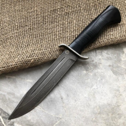 Baranov Bulat Knife T002-NR40 Stacked Leather