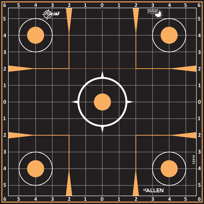 Allen EZ Aim 12"X12" Sight-In 5Pk