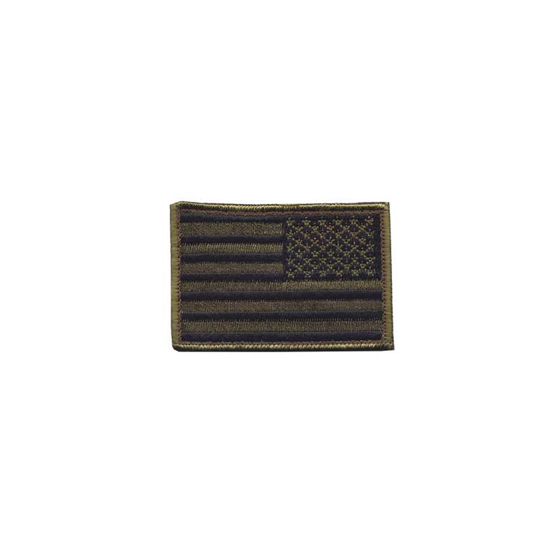 Blackhawk Patch American Flag Reversed OD Green/Black