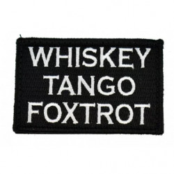 Various Embroidered Velcro backed Patches «Whiskey, Tango, Foxtrot»
