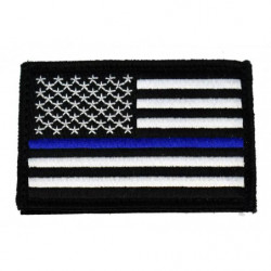 Various Embroidered Velcro backed Patches «Thin blue line»