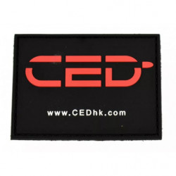 CED 2D PVC Velcro backed Patch Red logo