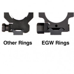 EGW HD 30 MM Tactical Aluminum Rings 1.275"