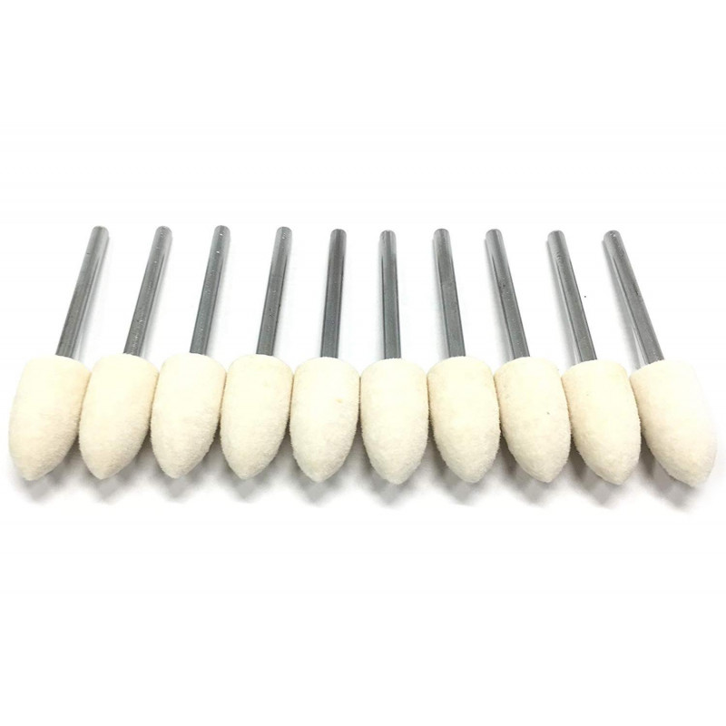 M-Carbo Bullet Shaped Felt Polishing Bits 10 Pack