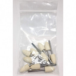 M-Carbo Bullet Shaped Felt Polishing Bits 10 Pack