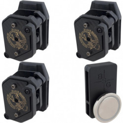 Black Scorpion 3 Psc Single/Double Stack Magazine Universal Magnetic Pouch