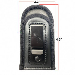 Black Scorpion Eco-Leather Glock Double Stack Magazine Pouch 4.5''x3.2''